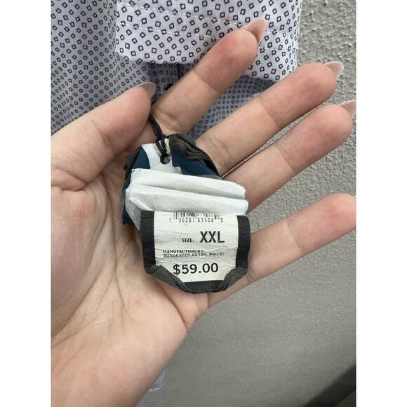 Kenneth Cole New York Mens Shirt Size XXL Slim Fit Short Sleeve Button Up NWTs - Picture 4 of 11